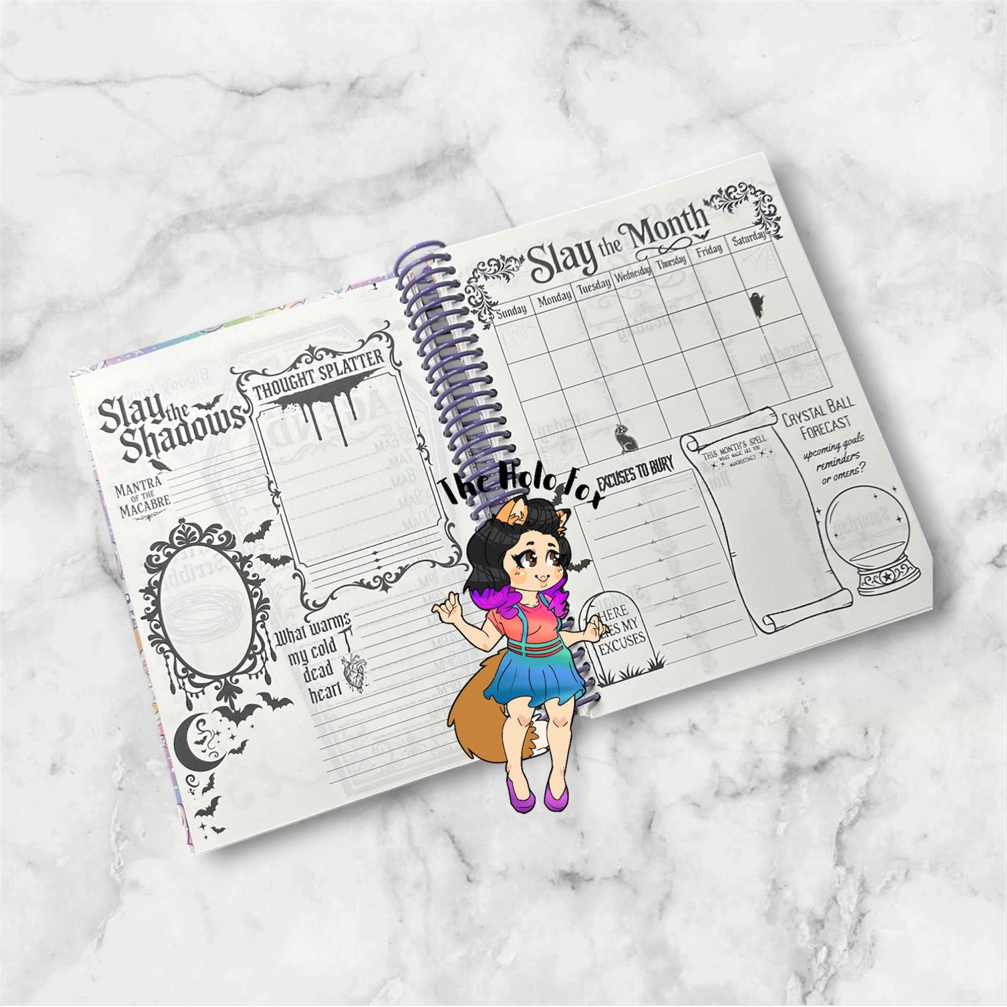 Spooky bat yearly planner