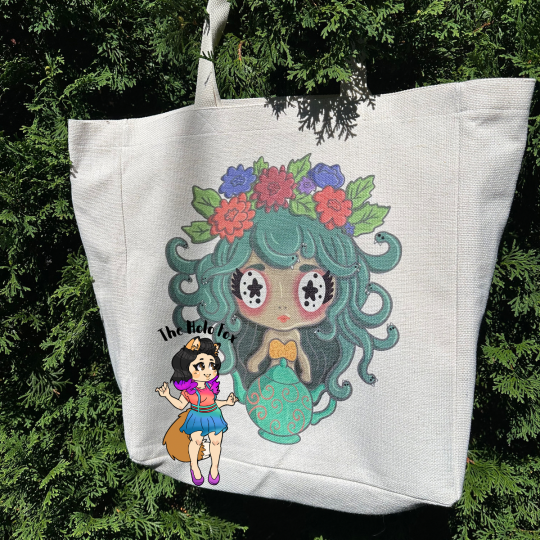 Mythological tote bags