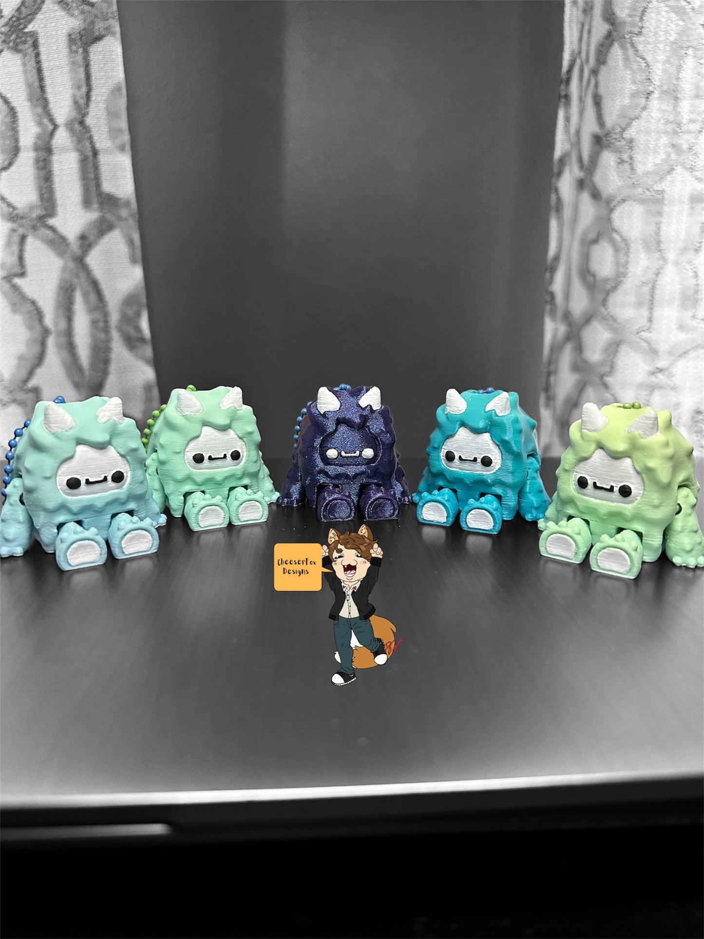 Cheeser Fox designs Yeti keychain