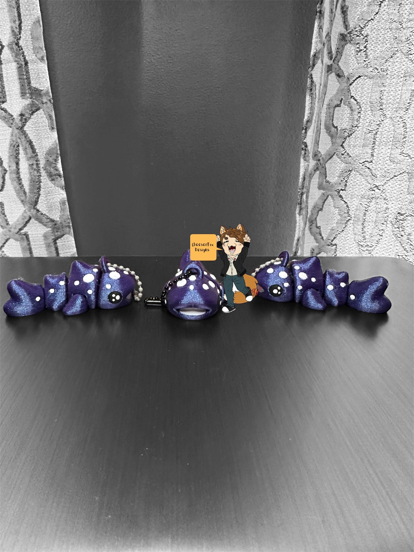 CheeserFox designs whale shark keychain