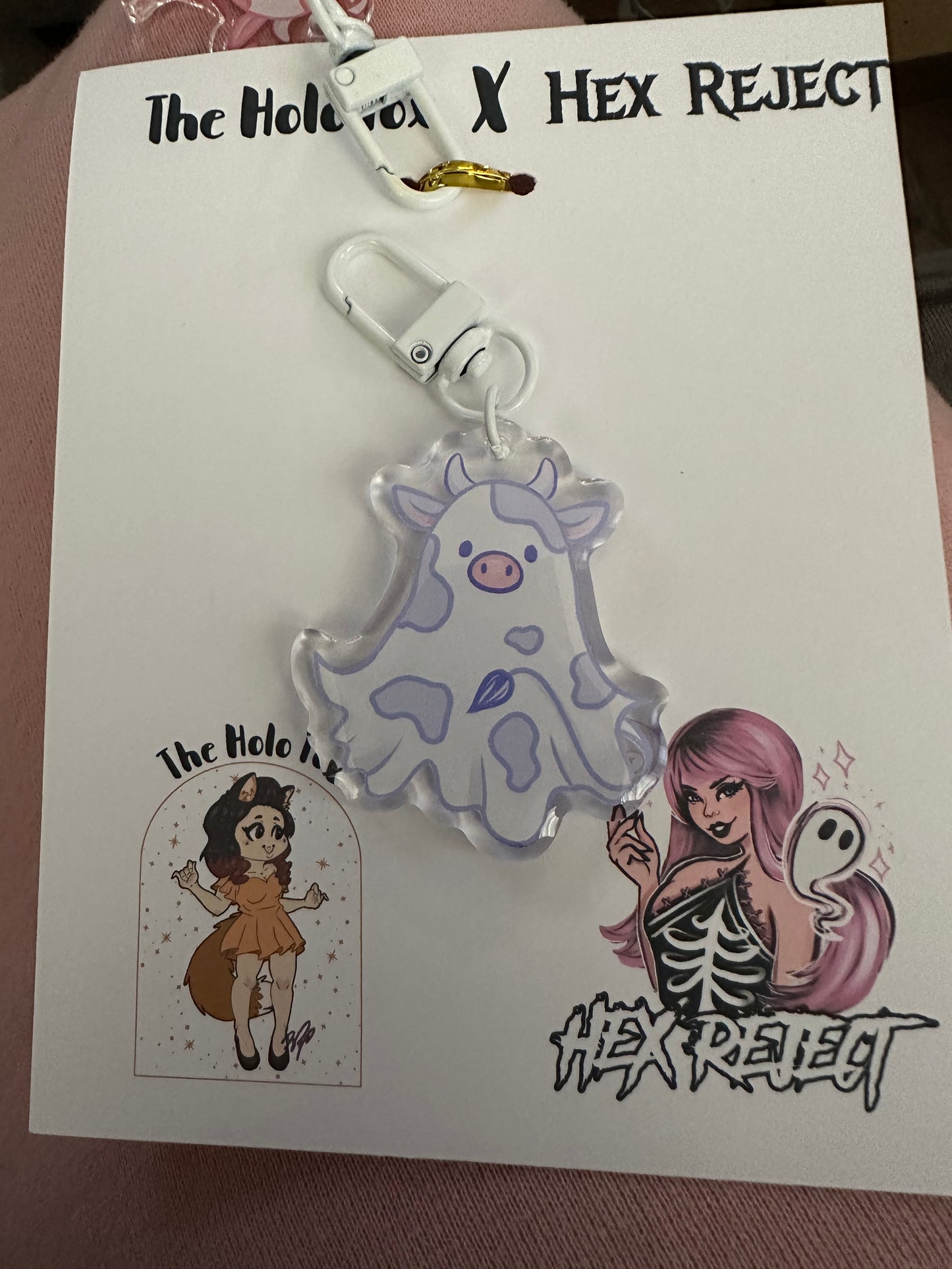 Boocow hex reject x the holo fox keychains