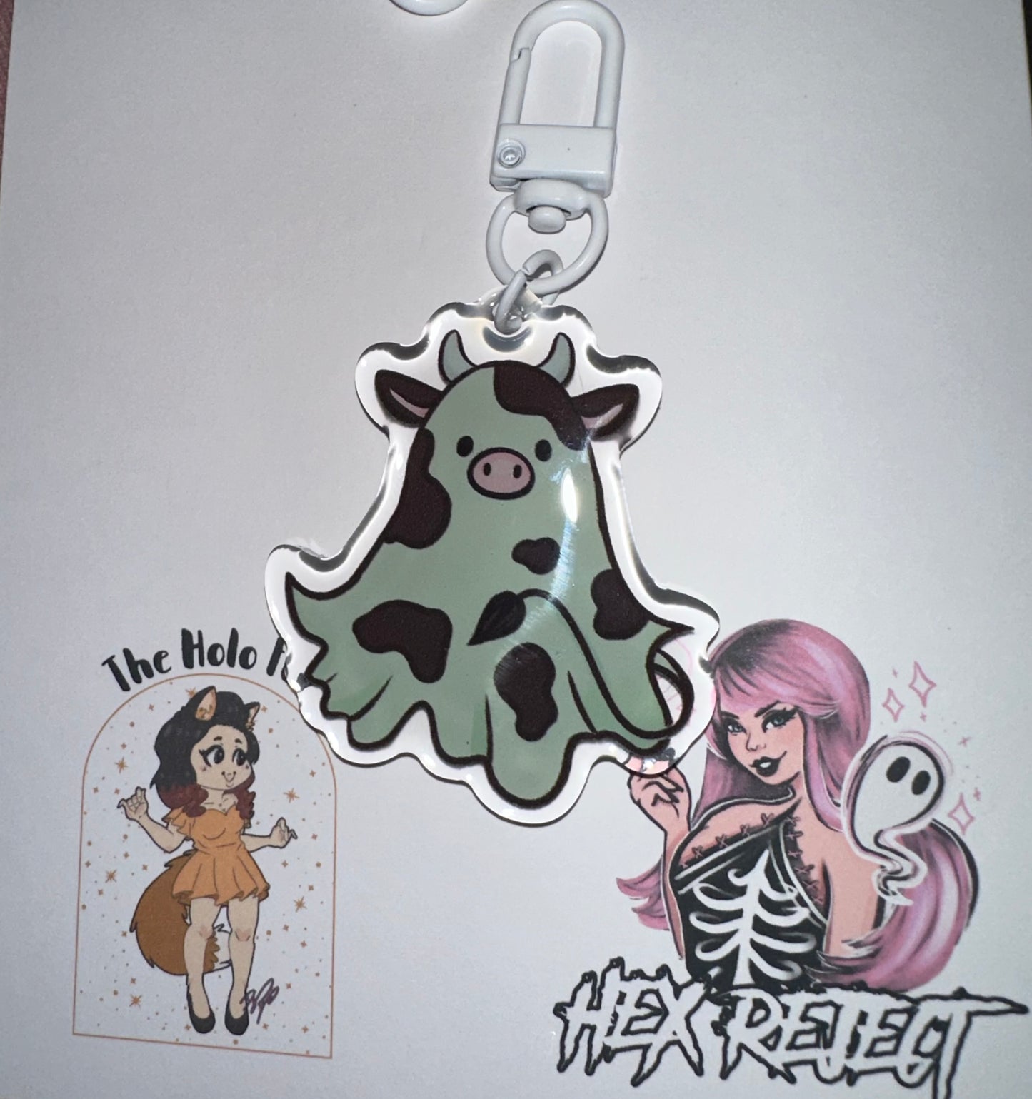 Boocow hex reject x the holo fox keychains