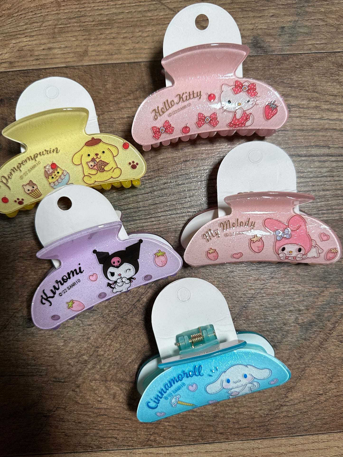 Kawaii hair claw with names