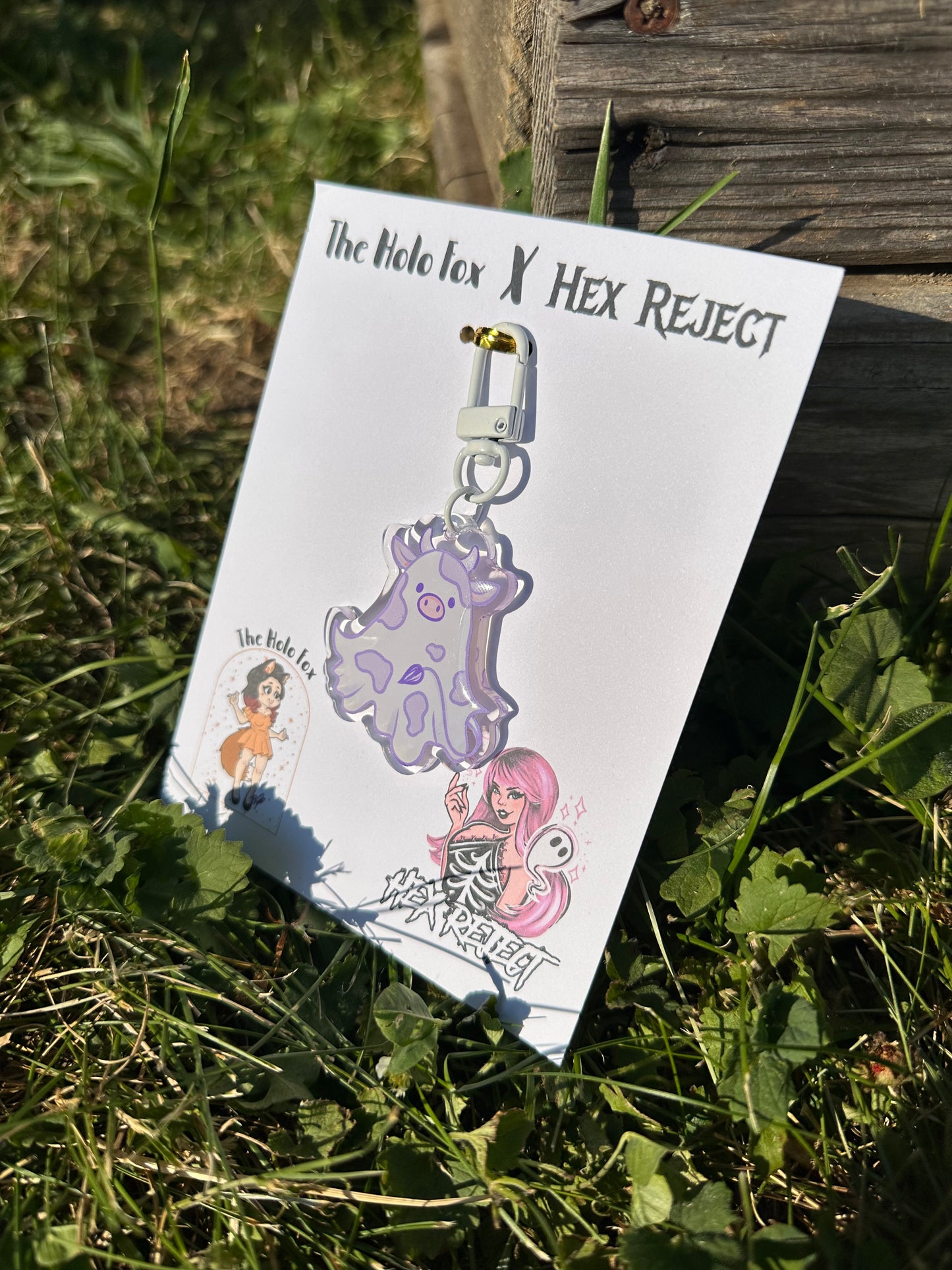 Boocow hex reject x the holo fox keychains
