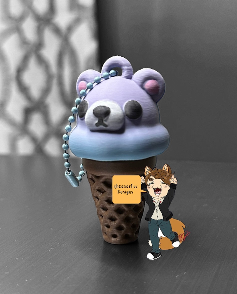 CheeserFox designs bear cone clicker mystery pastel