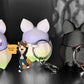 Cheeser Fox designs Bat clicker bag charm/keychain