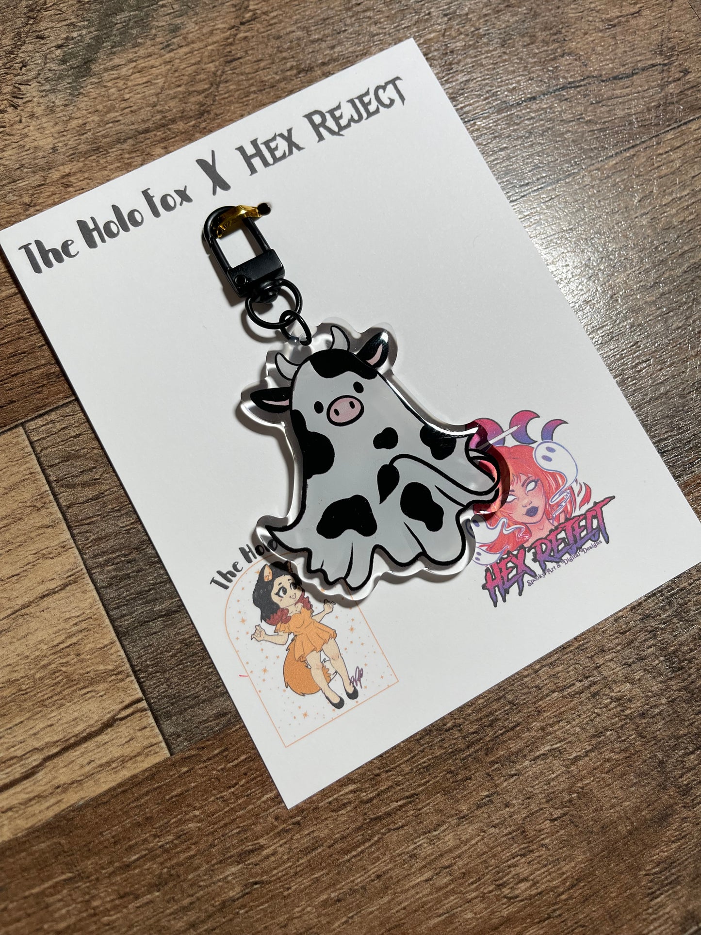 Boocow hex reject x the holo fox keychains