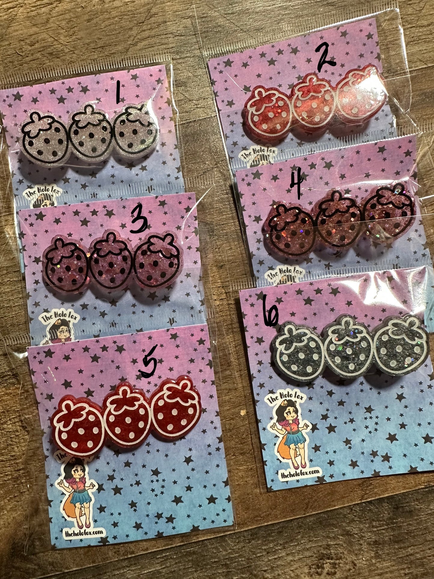 Fruit and Kirby barrettes