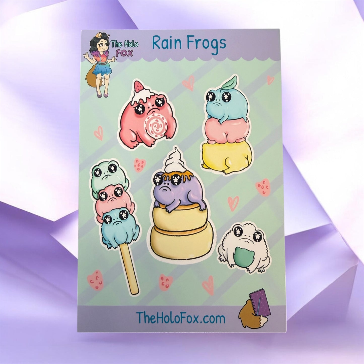 Rain frogs sticker sheets
