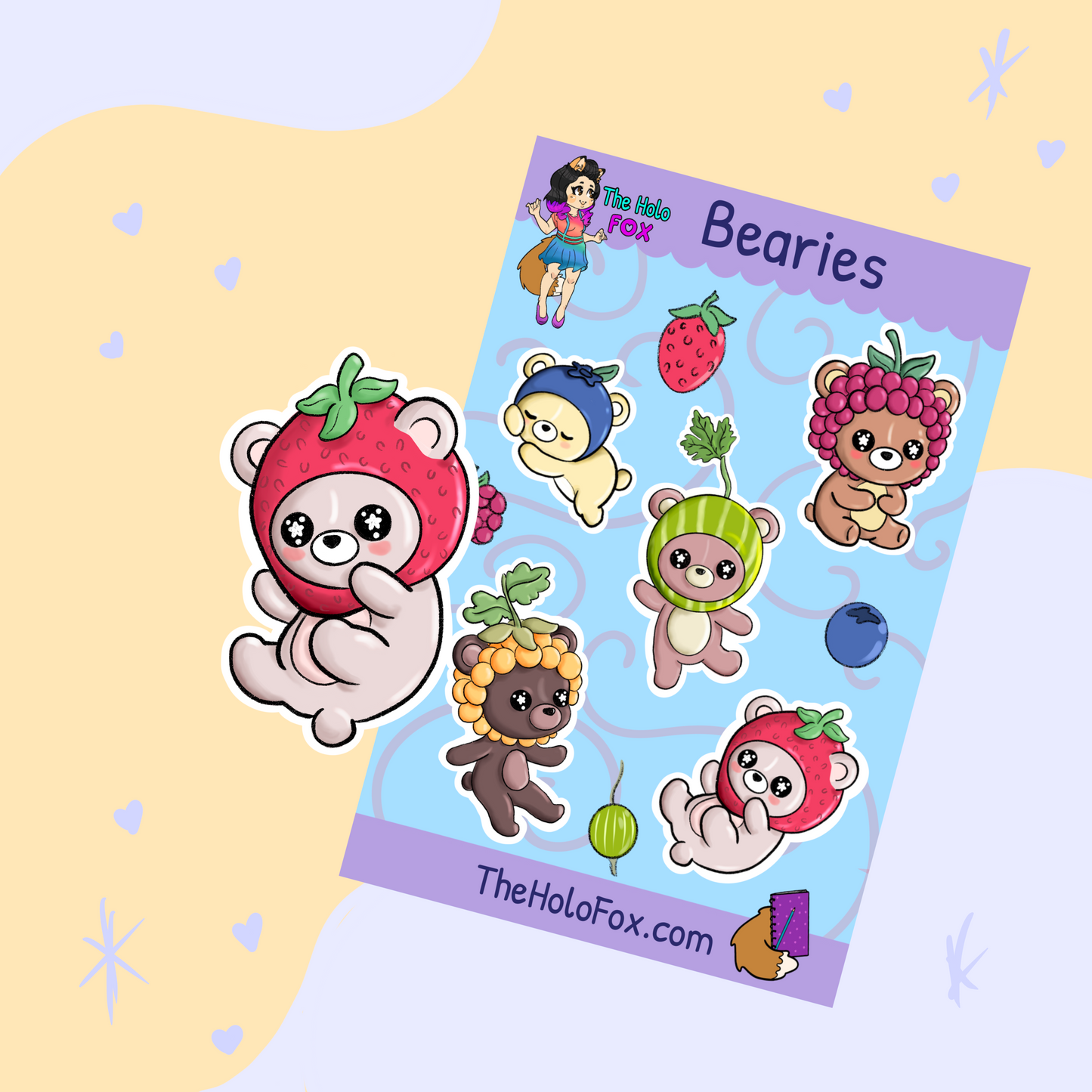 Bearies sticker sheet